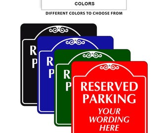12x12 Reserved Parking Sign – Custom Aluminum Metal Plaque