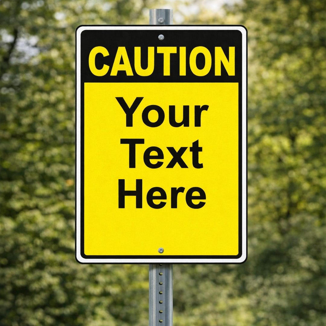 Custom Caution Sign – Personalized Aluminum Safety Sign - Etsy