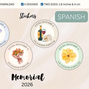 JW Memorial 2026 Pegatinas de Invitación – Ministerio de Cartas – Pegatinas Redondas Imprimibles (4 Diseños)