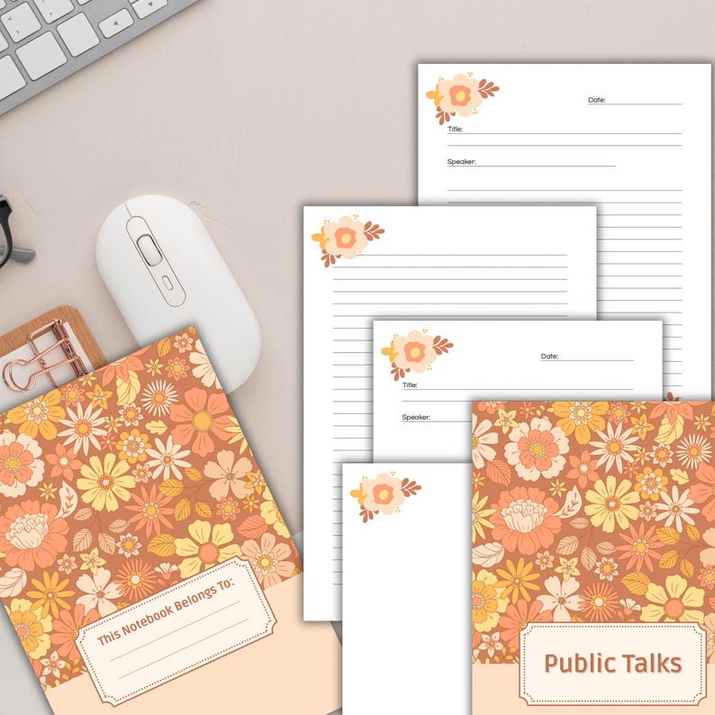 Ref Talking Notes JW Public Talk Notes Printable – Ministry Speaker Notebook (digital ...