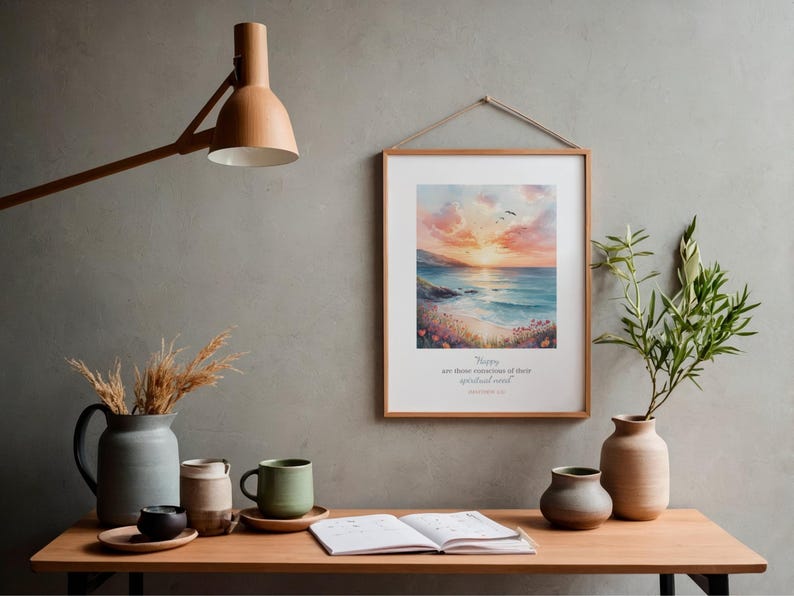 JW Year Text 2026 Wall Art Printable | Jehovah’s Witness Matthew 5:3 ...
