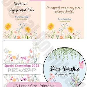 Convention JW 2025 Stickers: Pure Worship, Printable Set (Digital Download)