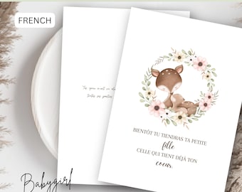 Biglietto d'auguri per la nascita di una bambina / Regalo cristiano JW Congratulazioni ai neo genitori, è una bambina! Festa di rivelazione della nascita