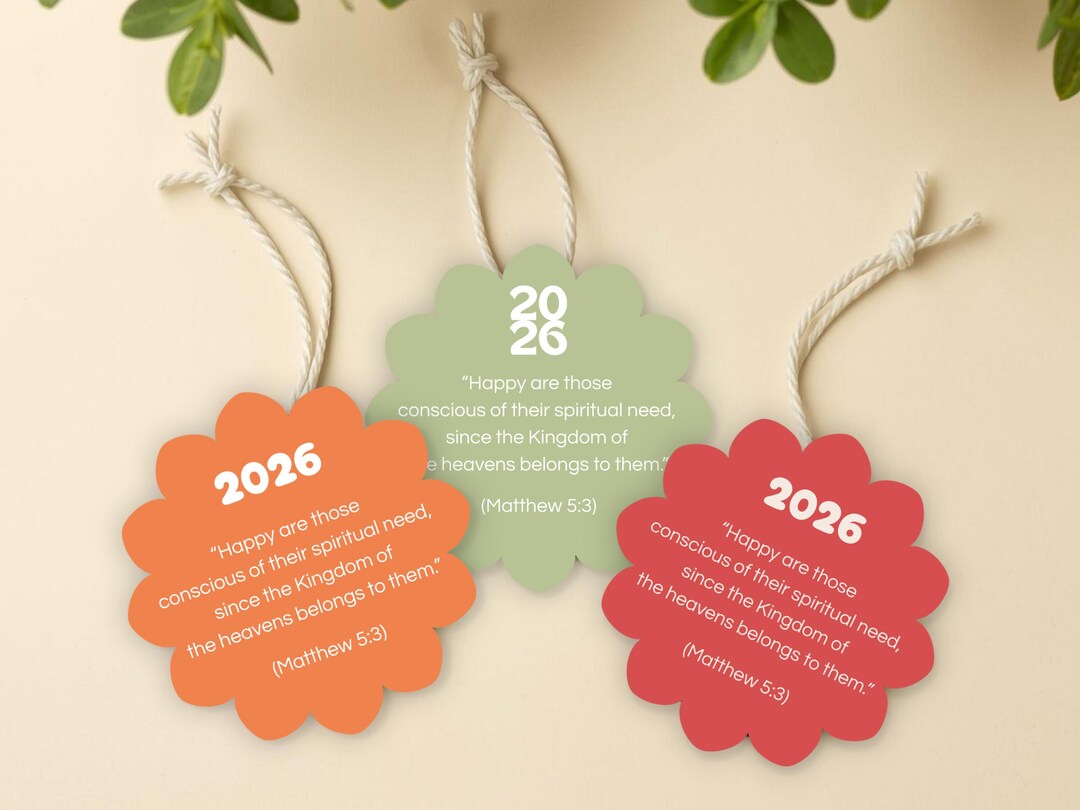 JW 2026 Year Text Stickers Printable Matthew 5:3 JW PNG Digital ...