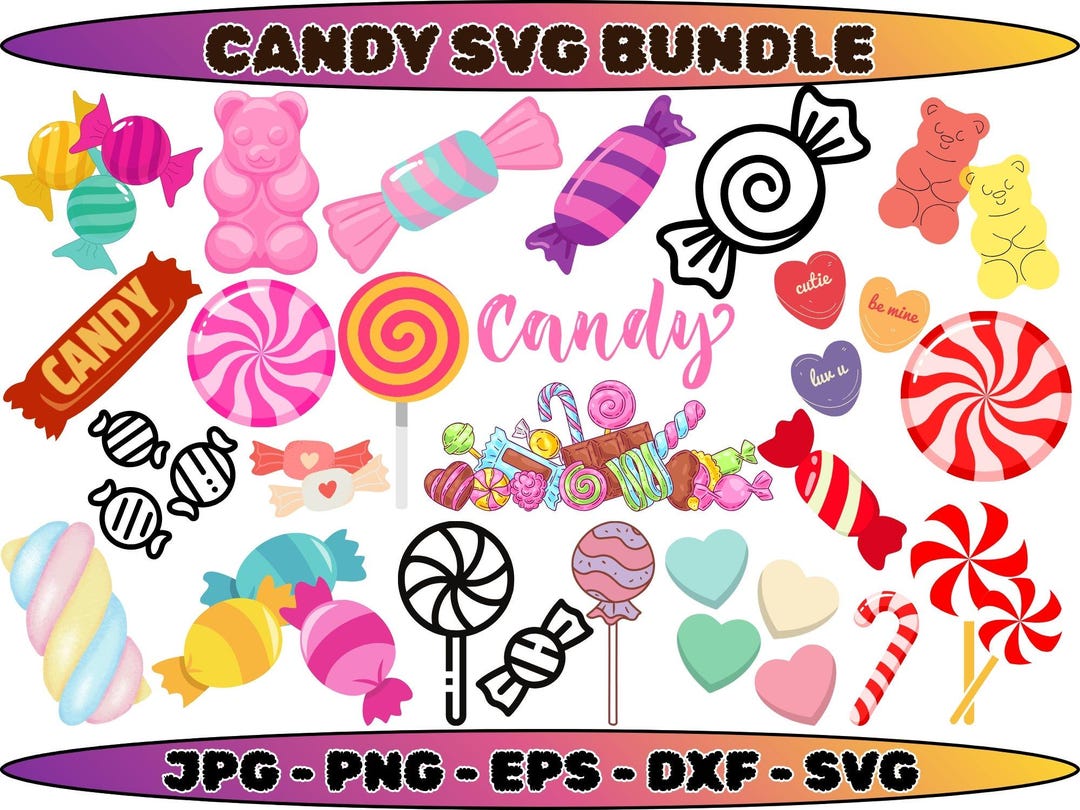 Candy SVG Bundle, Sweets Clipart (digital Download) - Etsy
