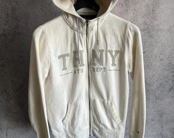 Tommy Hilfiger Full Zip Hoodie Embroidered Logo Y2K Faded - Etsy