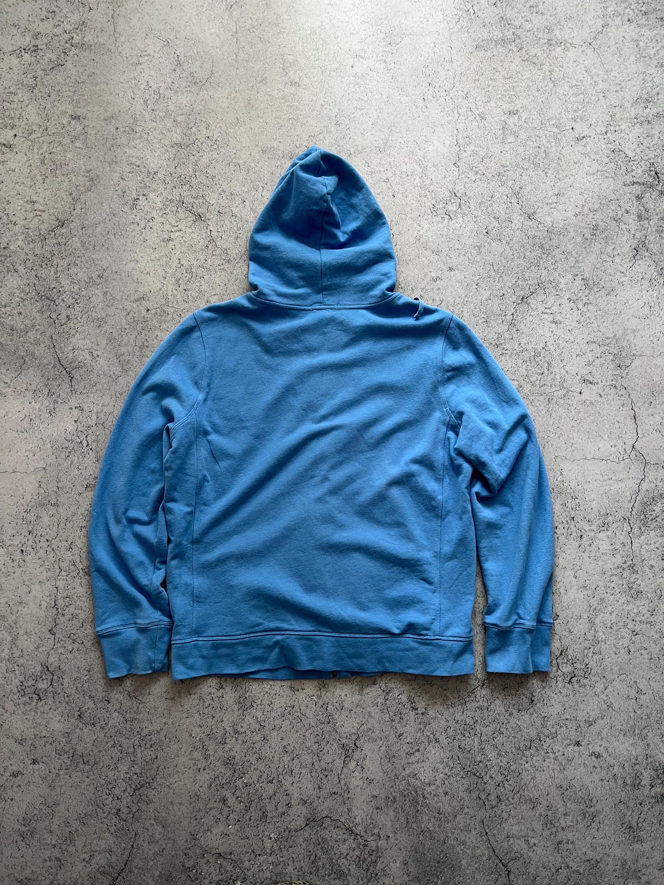 Vintage Gap Full Zip Hoodie Blue Y2K Embroidered Logo Unisex Size 