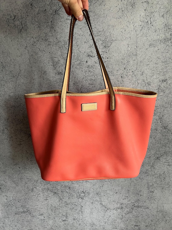 Vintage Coach Shoulders Bag Pink Leather Y2K Style - Etsy