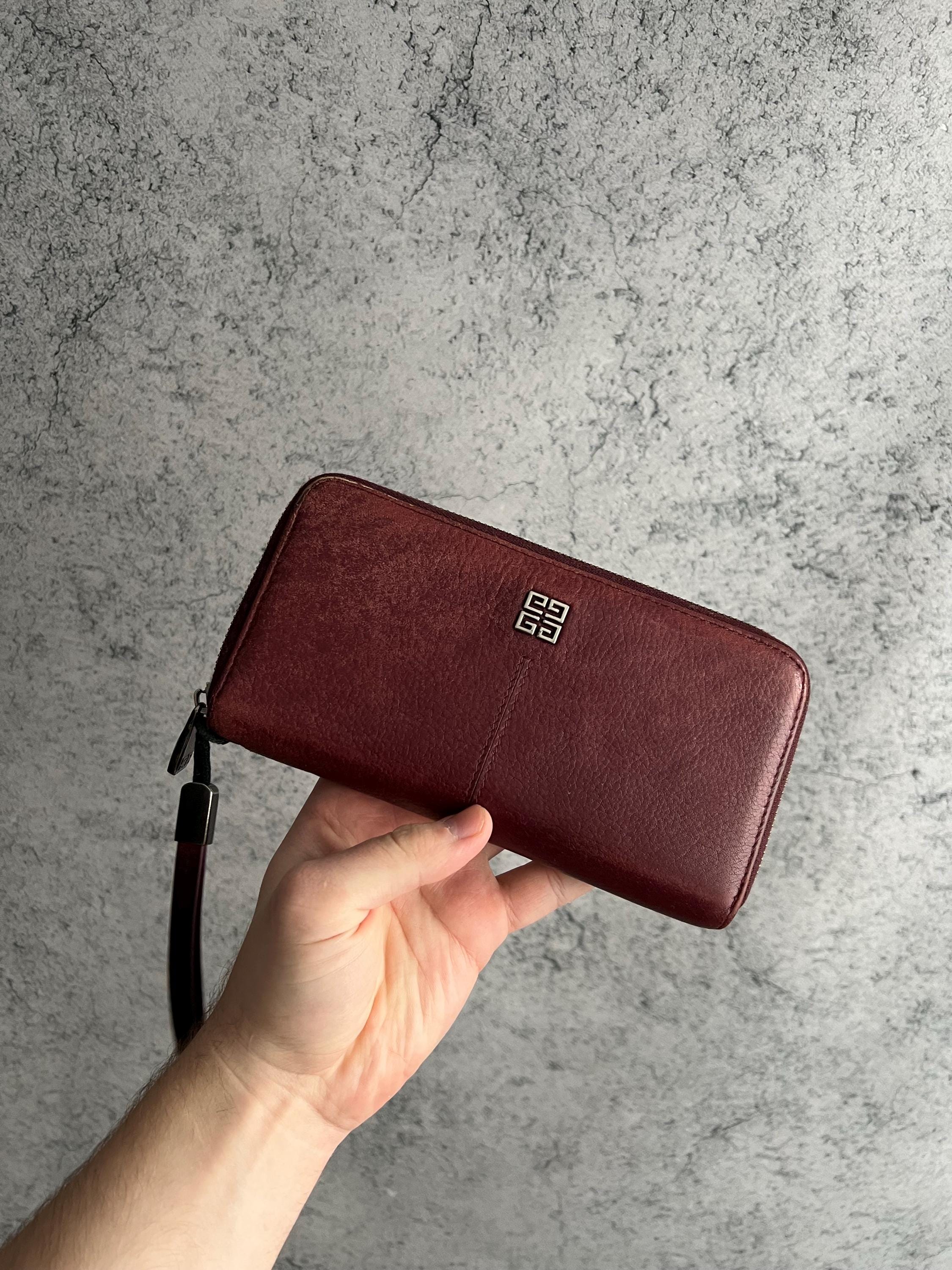 Givenchy Leather Wallet Purse Zip Around Red Luxury - Etsy