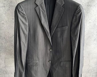 Abito a righe Versace Collection, classico abito formale di lusso, taglia 50R