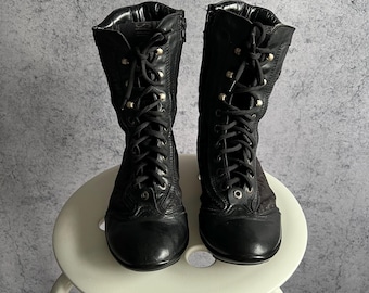 Vintage Just Cavalli Moto High Top Sneakers Racing Shoes Y2K EUR42