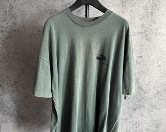 Vintage Blue Planet 90s T-Shirt Faded Printed Tee size XXL