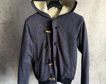 Cedar Wood State Y2K Faux Fur Full Zip Hoodie size S