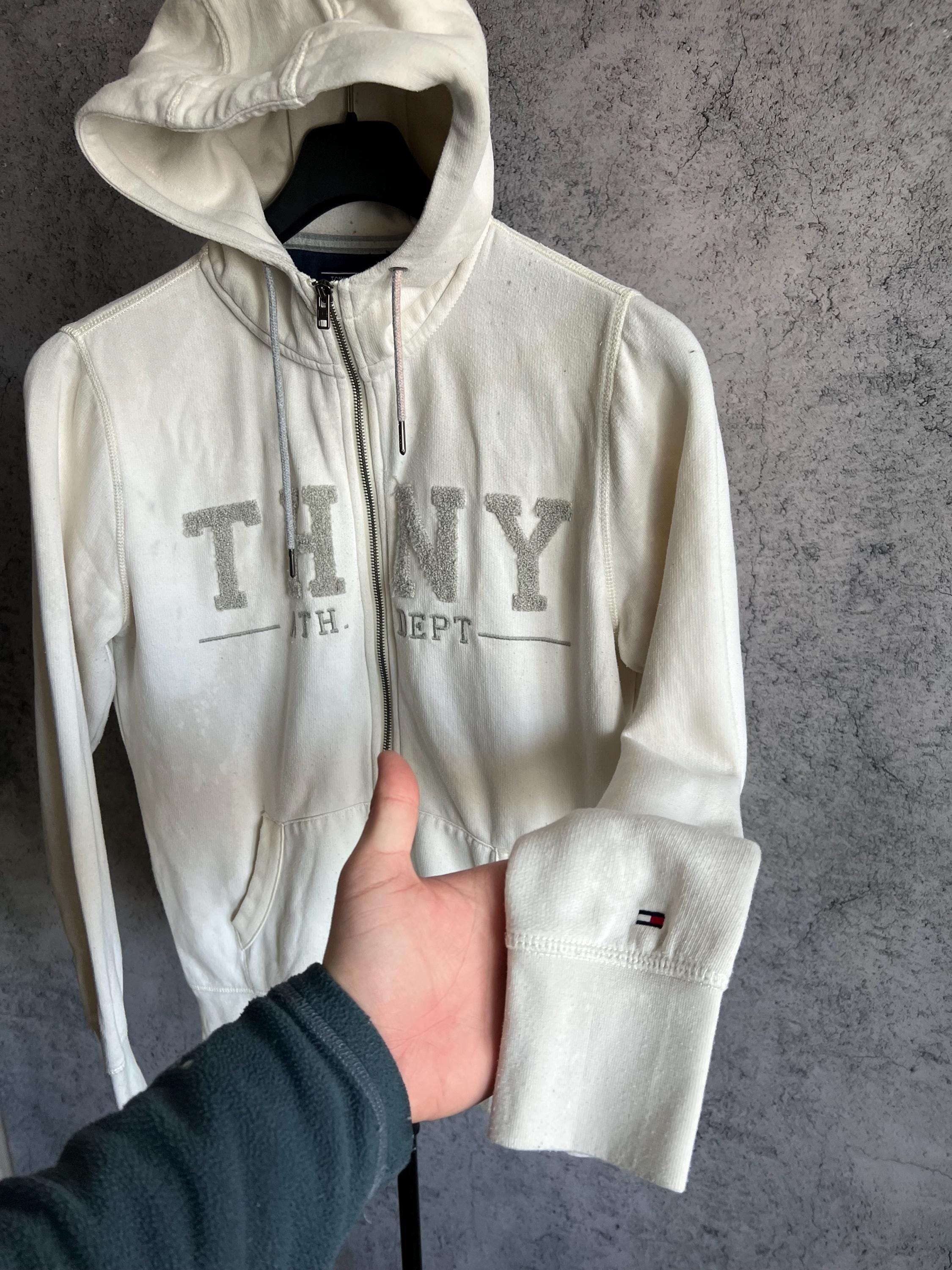 Tommy Hilfiger Full Zip Hoodie Embroidered Logo Y2K Faded - Etsy