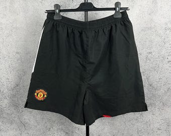 Pantalones cortos de nailon vintage del Manchester United, producto oficial