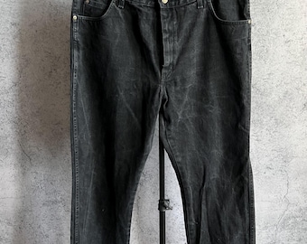 Vintage Wrangler zwarte jeans herenmaat W38 L30 regular fit casual spijkerbroek