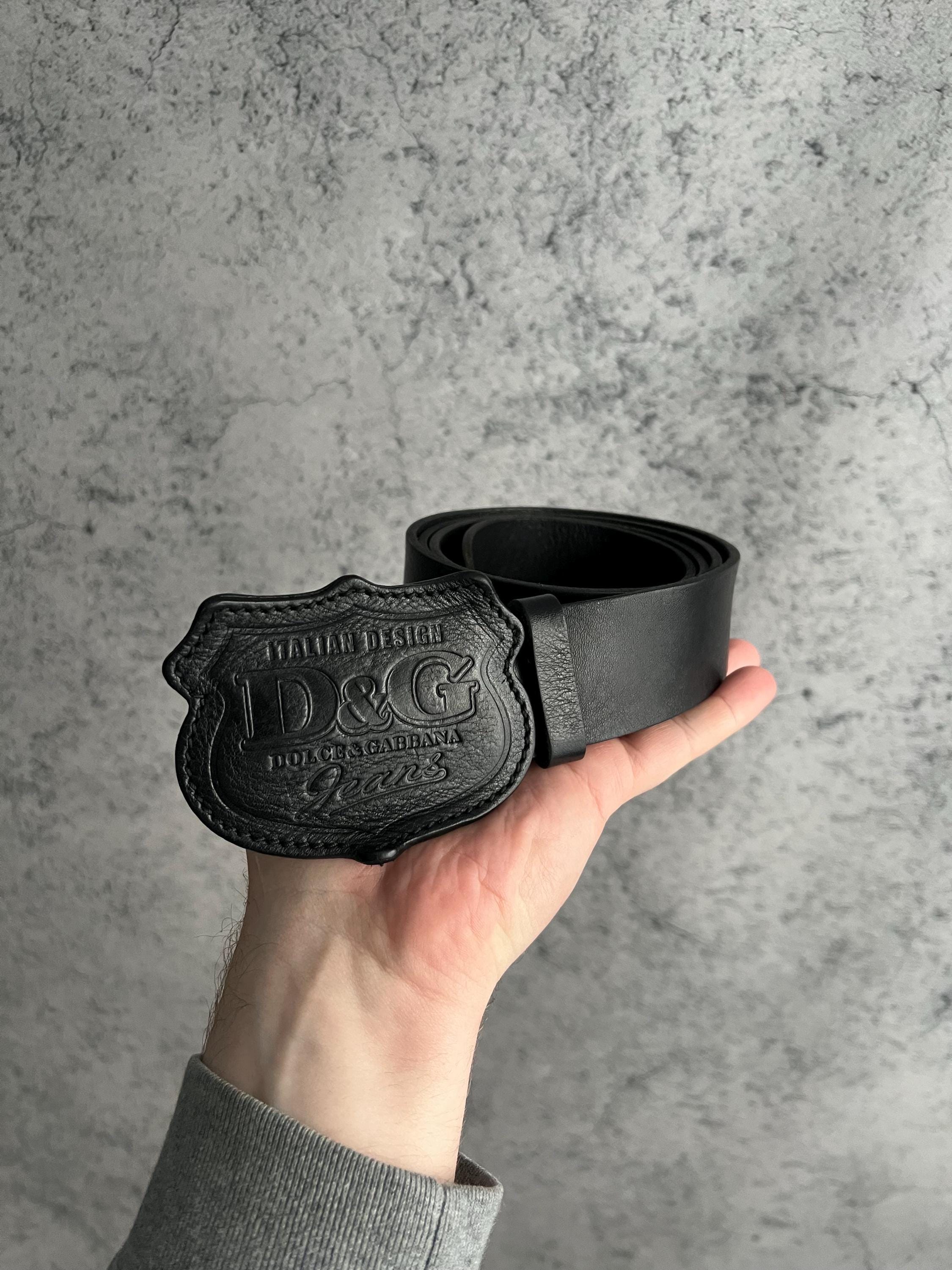 小物 archive DOLCE&GABBANA belt Dolce&Gabbana Men Baroque D&G Logo Spider Buckle Belt Brown 100cm