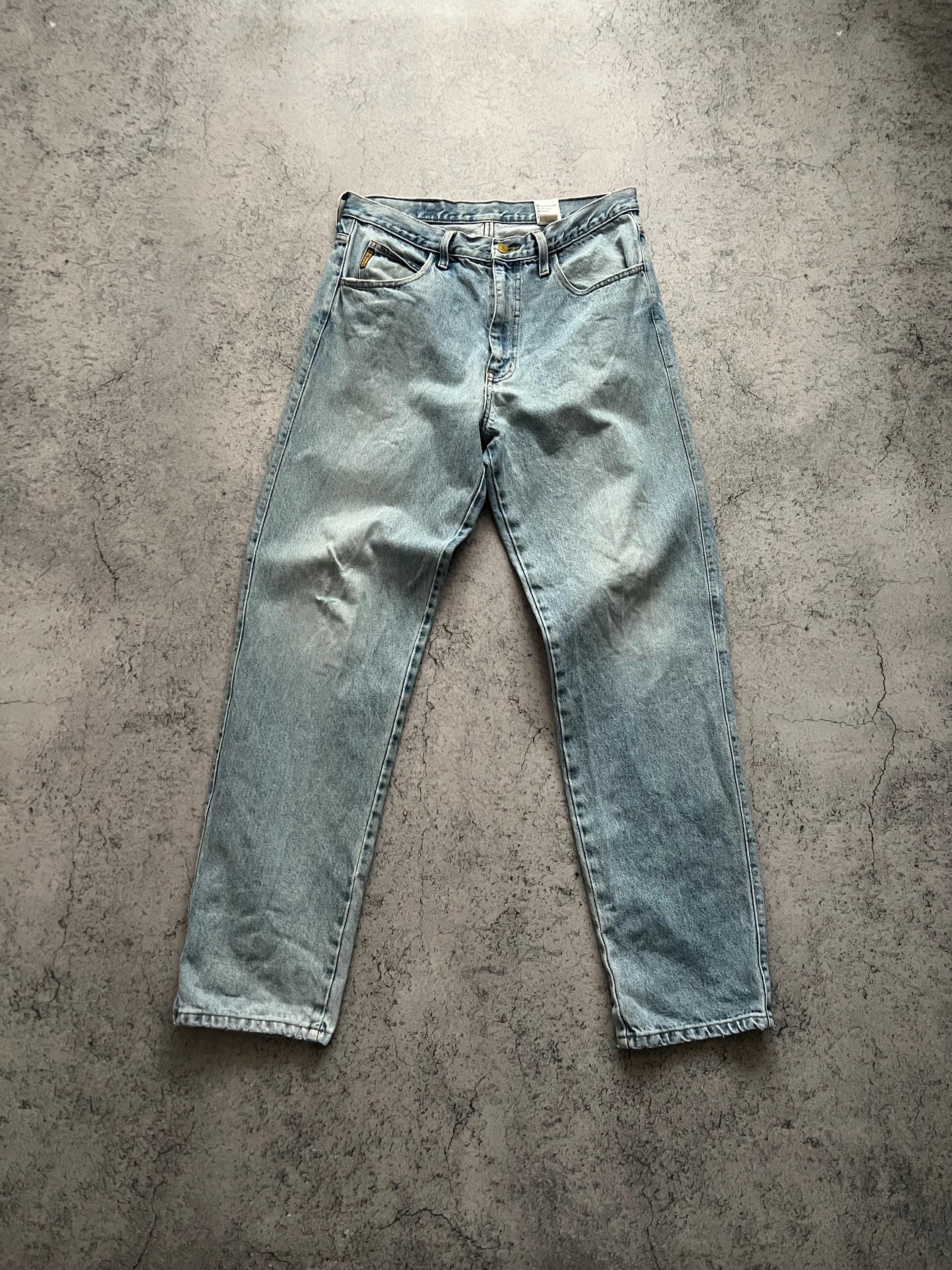 パンツ 00s y2k archive armani jeans denim fade Armani Jeans Vintage Denim Pants 2000s Light Blue Jeans Y2K Mens