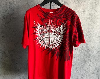QUIKSILVER Vintage 90's Y2K Psychedelic Print T-shirt in Black