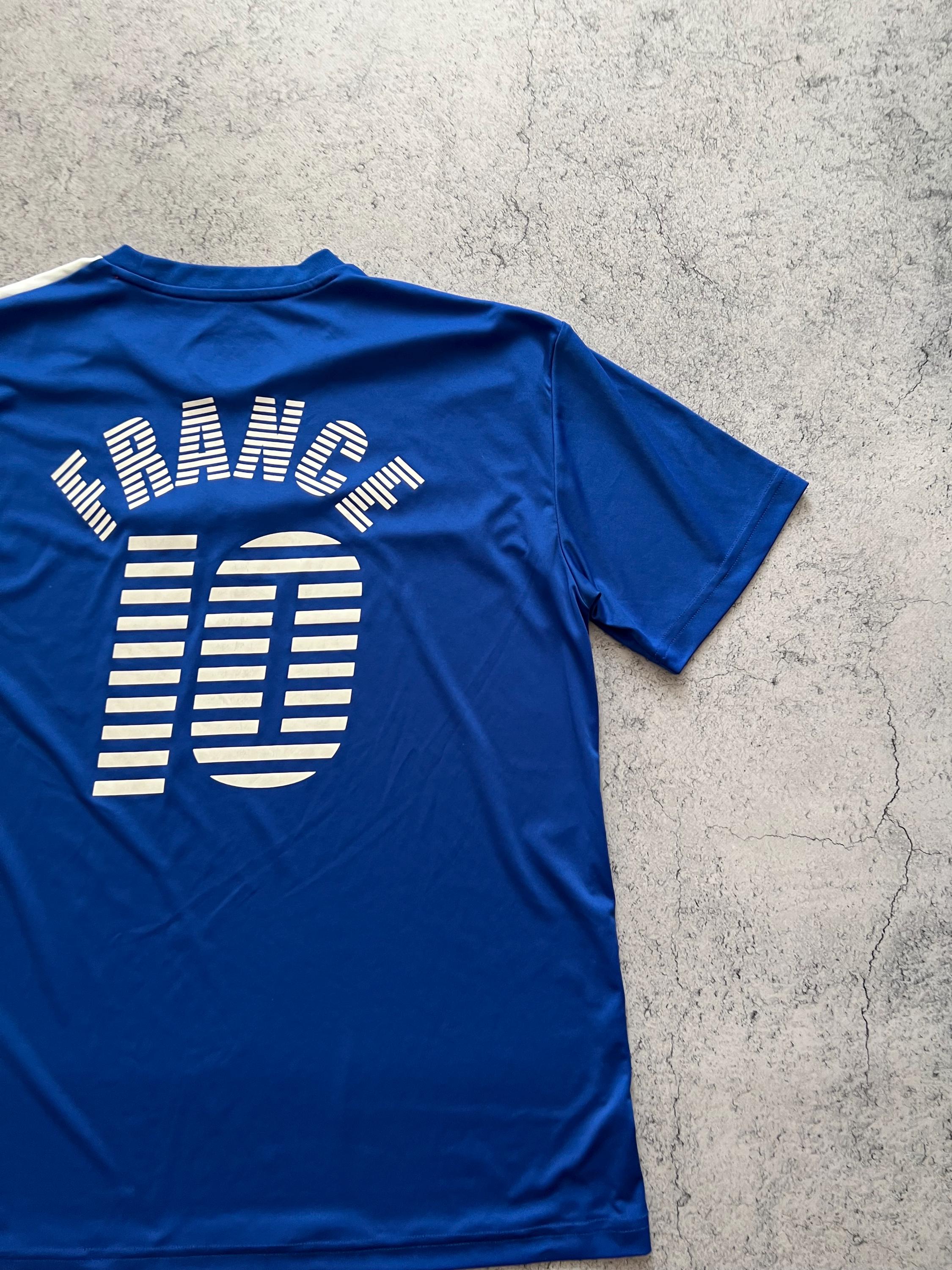 FFF Equipe De France Soccer Jersey Blue Mens Size XL Football T