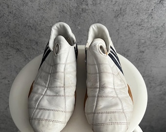 Vintage Adidas 2003 Low Top Sneakers White Leather Y2K