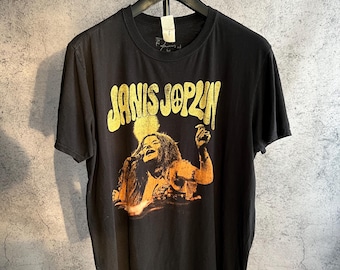Janis Joplin Band T-Shirt Big Print Y2K Tee