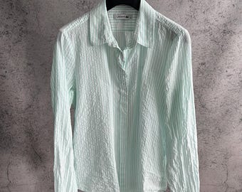 Camicia a righe Lacoste con bottoni, casual streetwear da donna