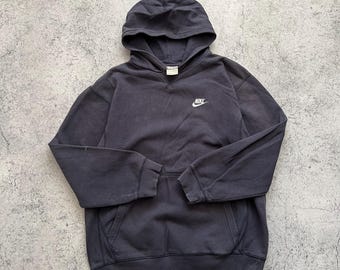 Vintage Nike Hoodie Blue Kids/Teens Size XL 2000s Long Sleeve Pullover Faded
