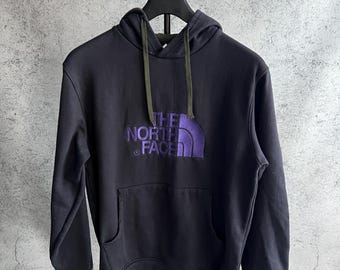 Felpa con cappuccio vintage The North Face con grande logo ricamato Y2K
