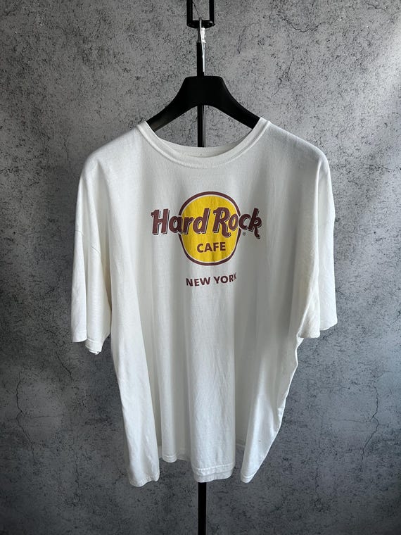 Vintage Hard Rock Cafe New York T-shirt White Printed Y2K - Etsy