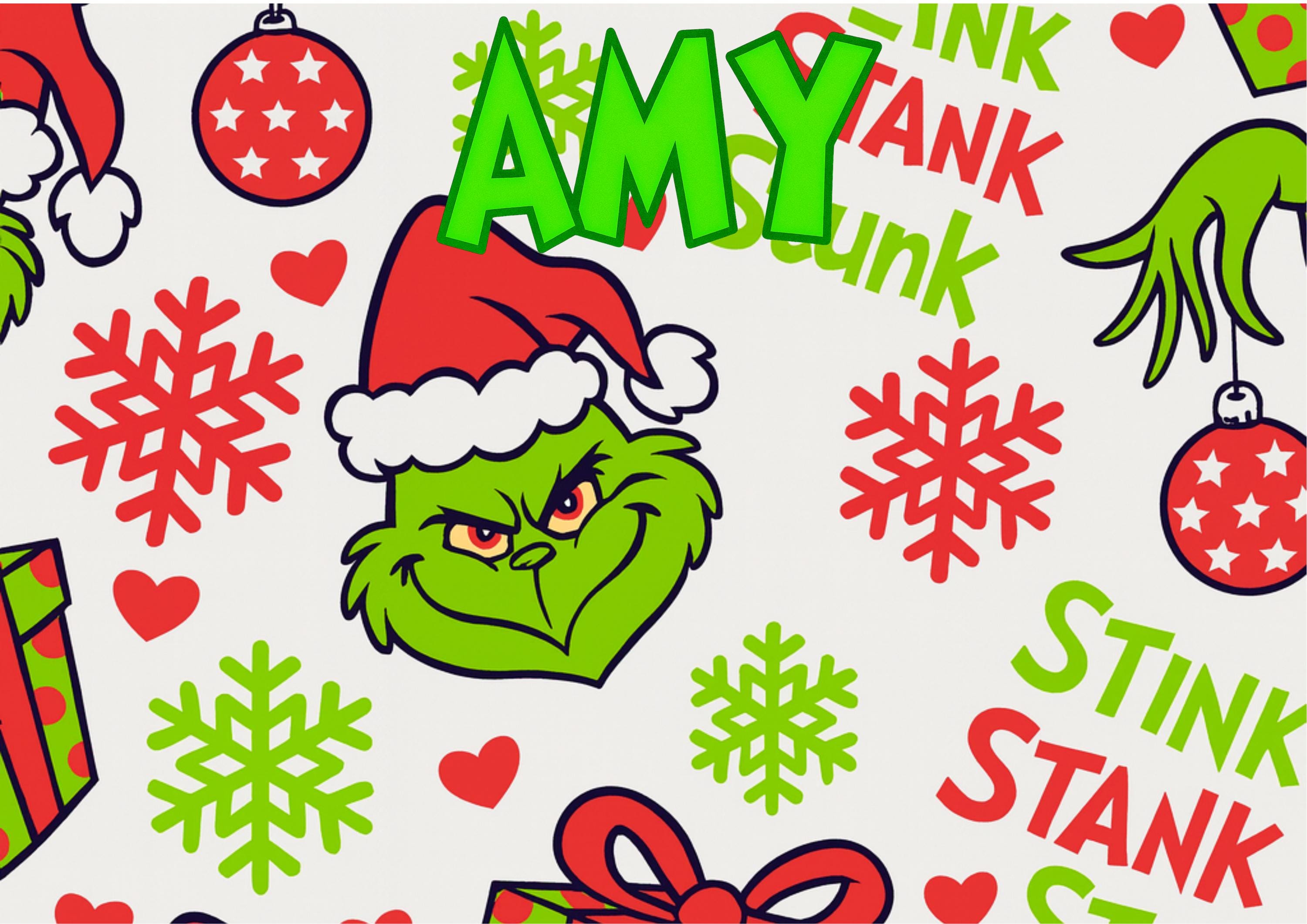 Personalised Grinch Placemat & Coaster – Grinch Tableware – Custom ...