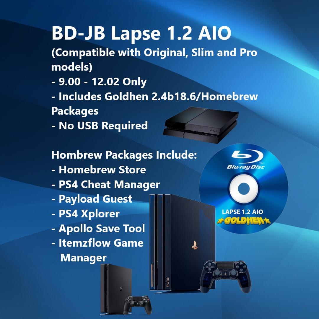 PS4 BD-J Lapse AIO PS5 Bd-jb Auto (no Usb Required