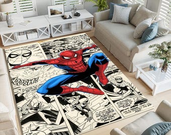 Tapis Spiderman, tapis de chambre d'enfants super héros, incroyable tapis Spider Man, tapis Spiderman, tapis Avengers, cadeau fan Spiderman, décoration de jeu, couverture de film