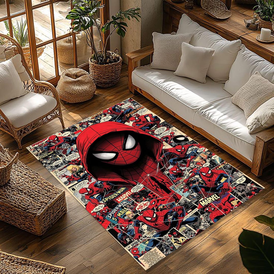 Spiderman Rug, Super Hero Kids Room Carpet, Amazing Spider Man Rug ...