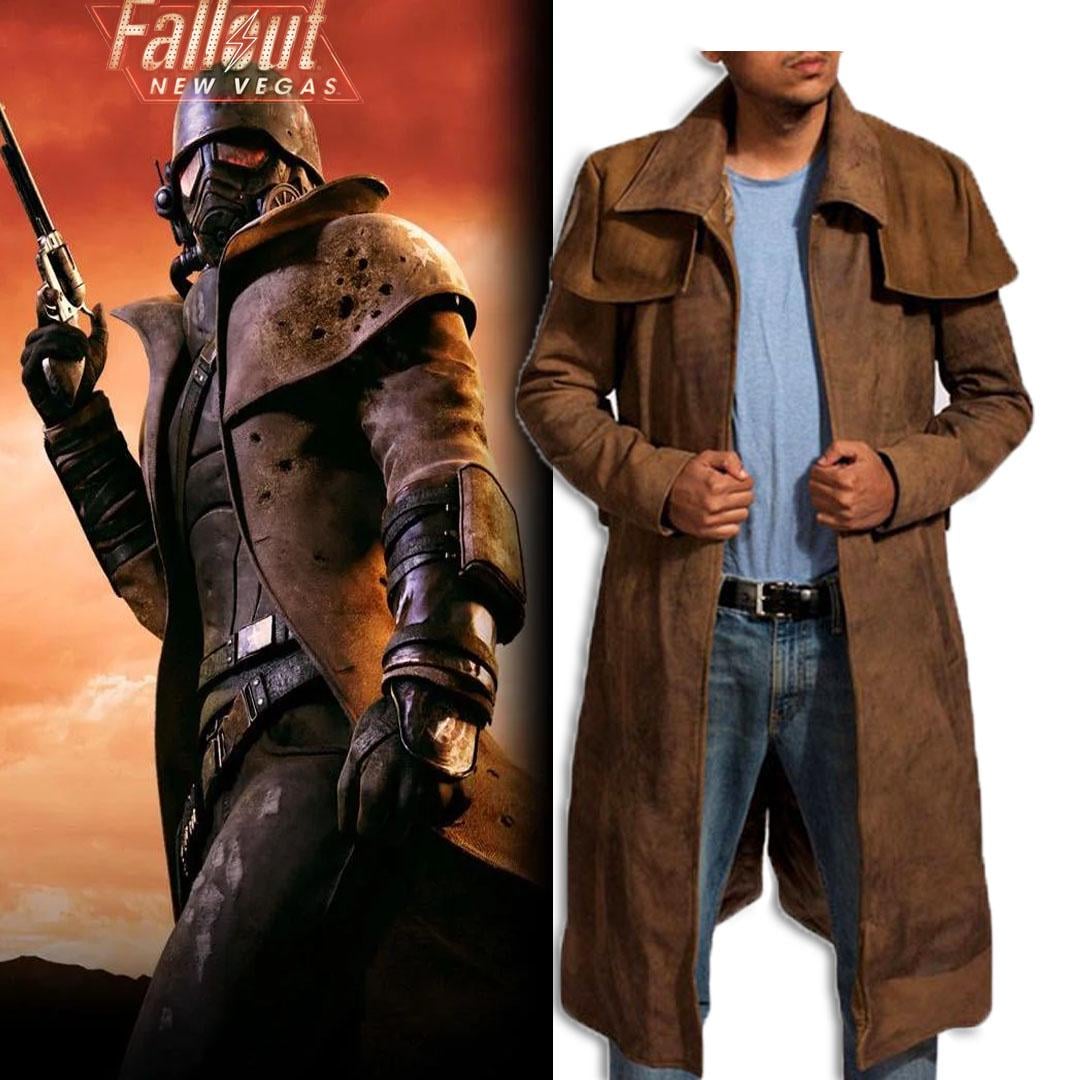 Fallout New Vegas A7 Duster NCR Veteran Ranger Costume Suede Leather ...