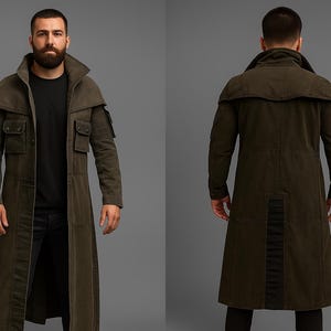Elite Riot Gear Jacket NCR Ranger Duster Fallout: New Vegas Costume Canvas Coat - Screen Authentic Costume