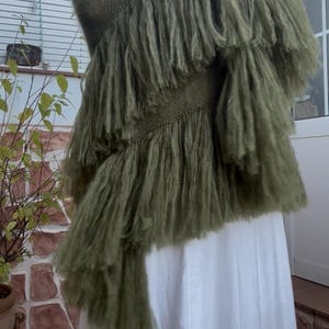 Châle en mohair et soie fait main