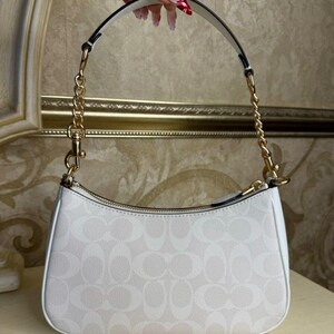 バッグ COACH Signature Mini Hobo White Jacquard バッグ COACH Signature Mini Hobo White Jacquard Coach The Coach