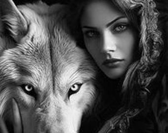Girl & Wolf Poster