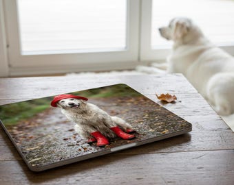 MacBook-hoes met Golden Retriever-print, waterdichte laptophoes met hondenprint, ideaal cadeau voor dierenliefhebbers.