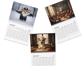 Corgi Kalender 2026 Grappige Hondenkalender voor Dierenliefhebbers Muurdecoratie Woondecoratie 2026 Maandplanner