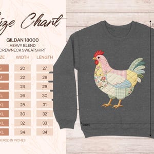 Quilted Chicken Sweatshirt, Patchwork Hen Crewneck, Rustic Farmhouse Apparel, Farm Animal Gift, all products ()
Quilted Chicken, Patchwork