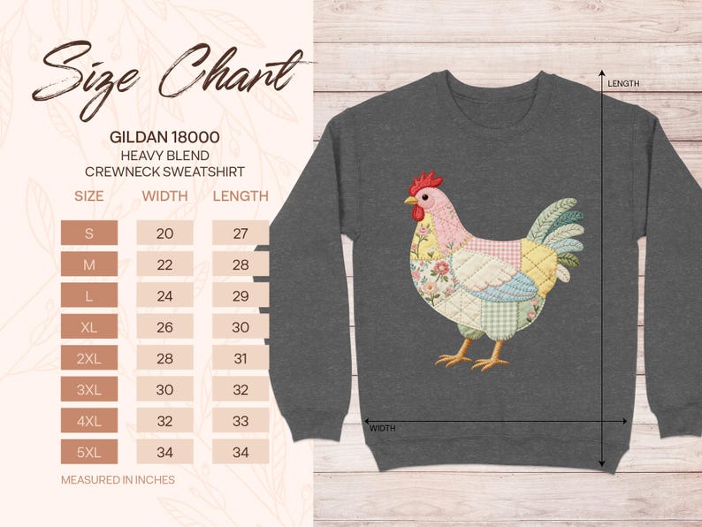 Quilted Chicken Sweatshirt, Patchwork Hen Crewneck, Rustic Farmhouse Apparel, Farm Animal Gift, all products ()
Quilted Chicken, Patchwork