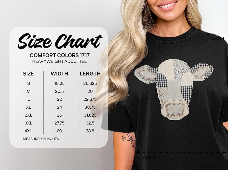 Cute Patchwork Cow Graphic Shirt, Farm Animal Print T-Shirt, Country Style Graphic Tee, Comfortable Casual Wear, Women’s Black Top