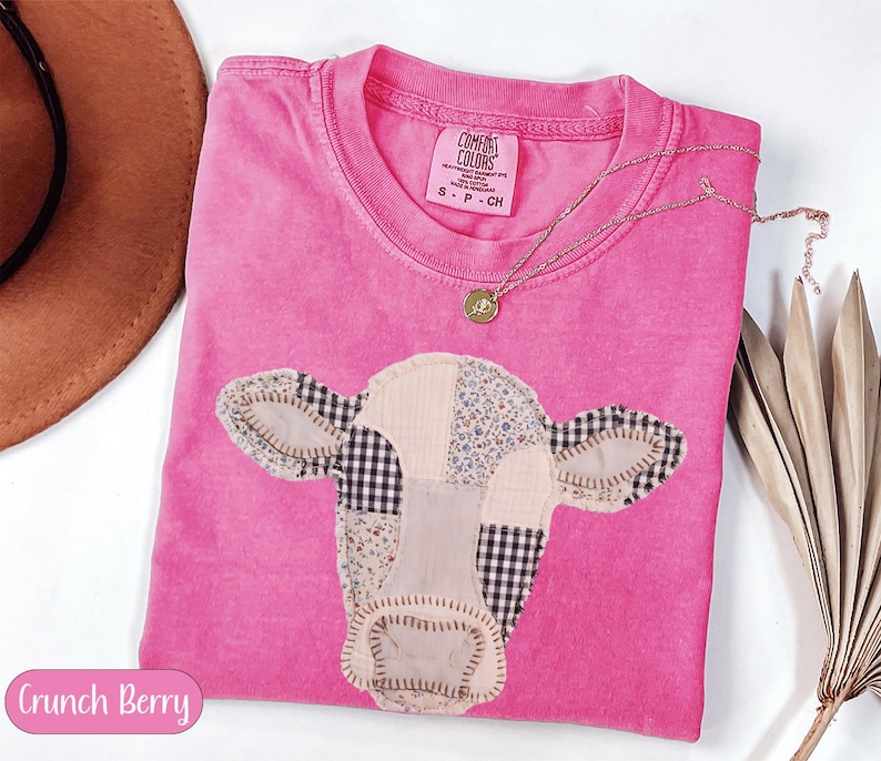 Cute Pink Cow Print T-Shirt, Women's Graphic Tee, Cute Farm Animal Design, Casual Summer Top, Fun and Funky Clothing Gift