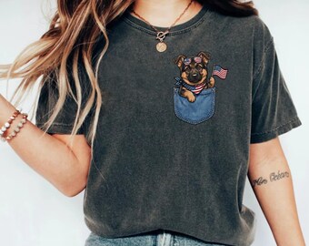 4. Juli Shirt für Hundeliebhaber mit süßem Welpen-Liebhaber Geschenk