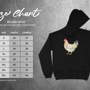 Quilted Chicken Hoodie, Patchwork Hen Sweatshirt, Farm Animal Lover Gift, Country Farm Life, Cottagecore Aesthetic Pullover
