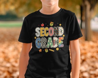 Second Grade T-Shirt, Back To School Kids Shirt, Cute 2nd Grader Tee, First Day of School Outfit, Elementary Student Apparel