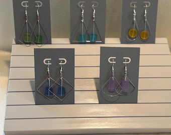 Maine Sea-glass Inspired Earrings