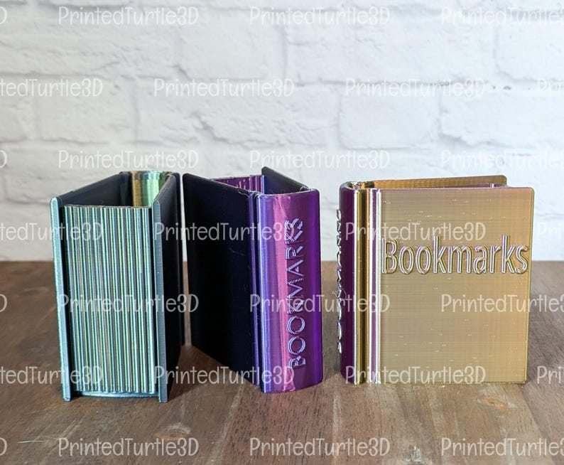 3D Printed Book-shaped Bookmark Holder: Booktok Bookshelf Decor - Etsy